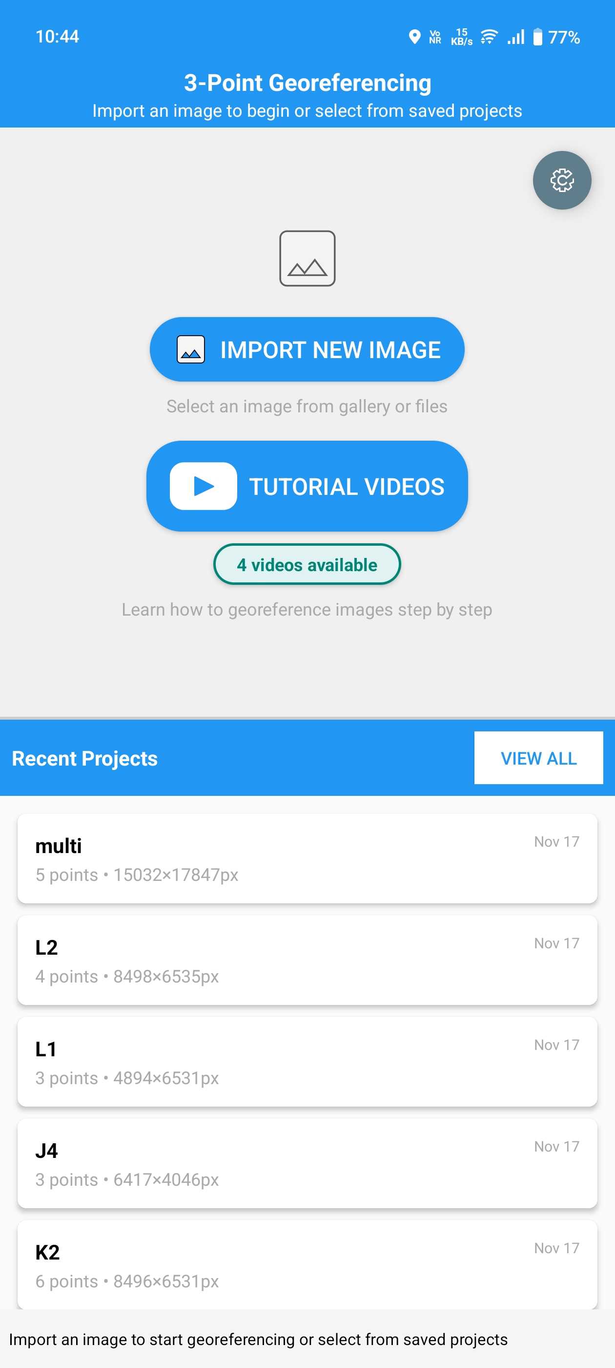 Import and Project Management